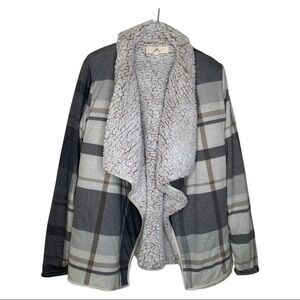 Thread & Supply plaid sherpa wrap monarch jacket
